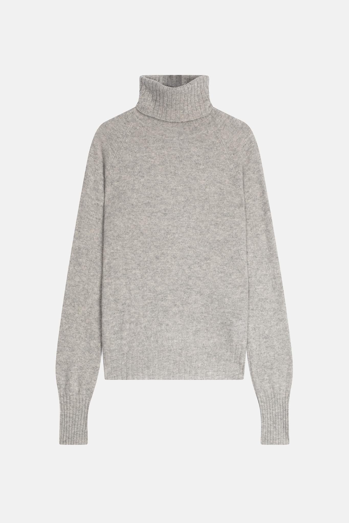 CASSY pull col roulé nuage chiné 100% cachemire