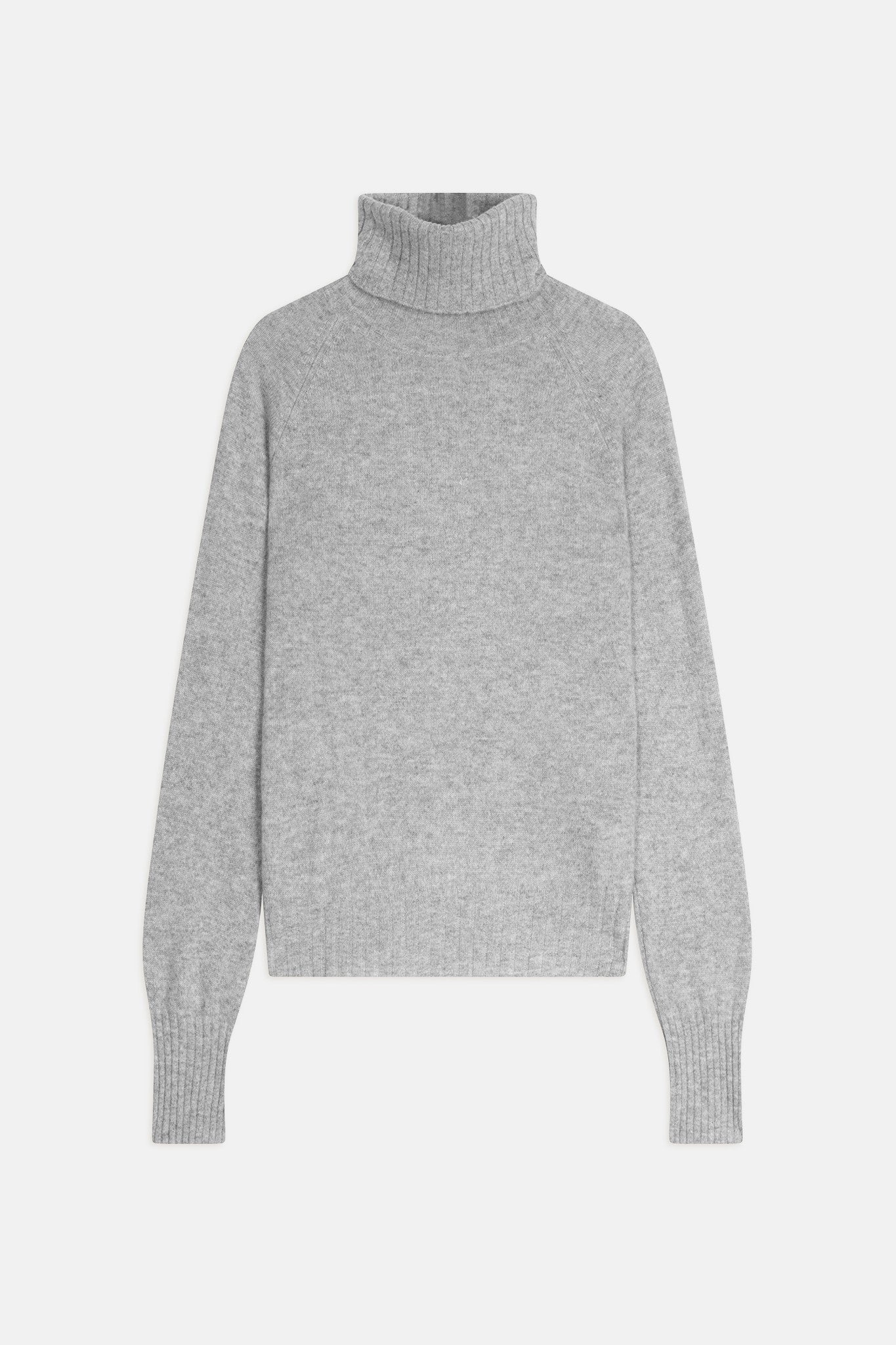 cassy pull col roulé nuage chiné 100% cachemire