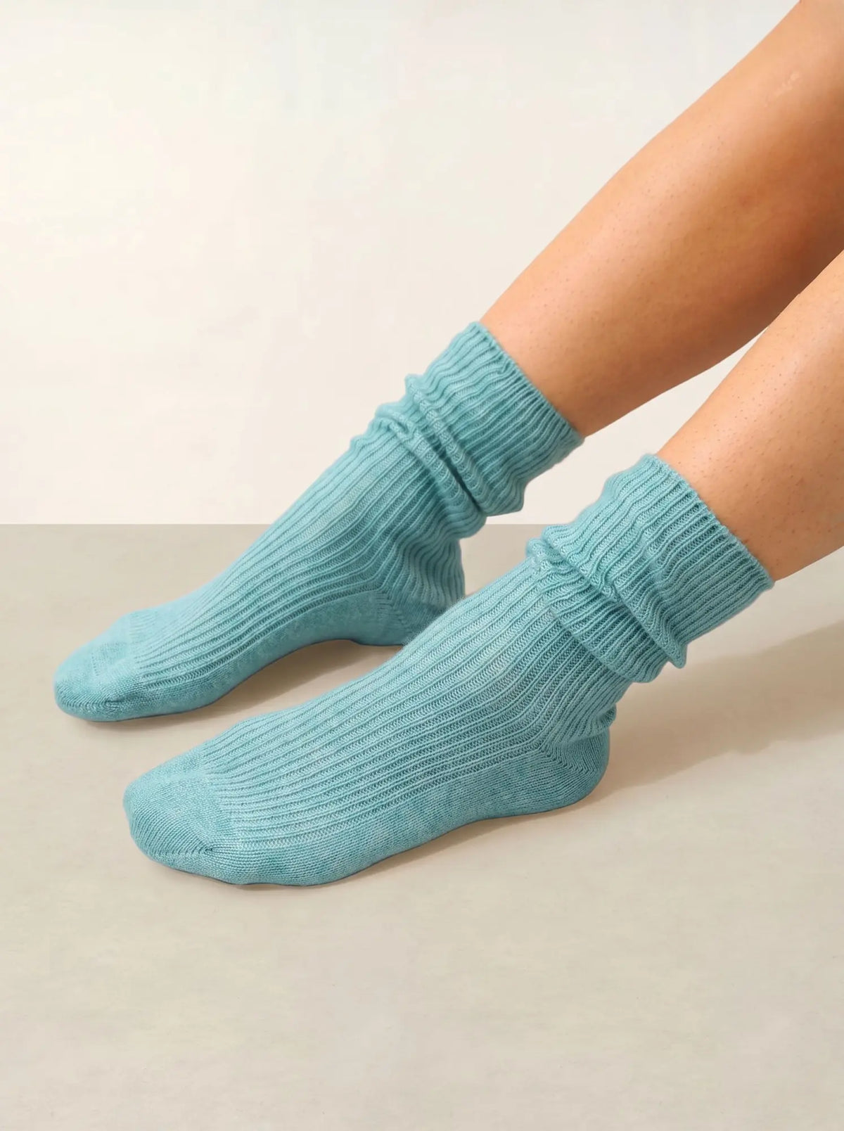 Chaussettes 4 Fils Vert Chiné