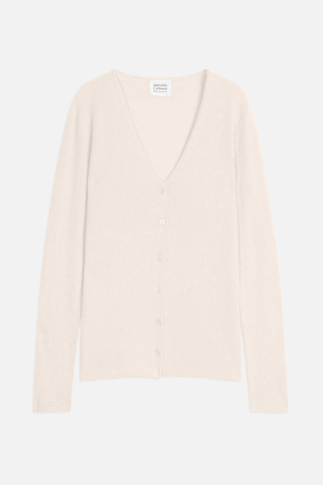 chalais cardigan col v neige 100% cachemire