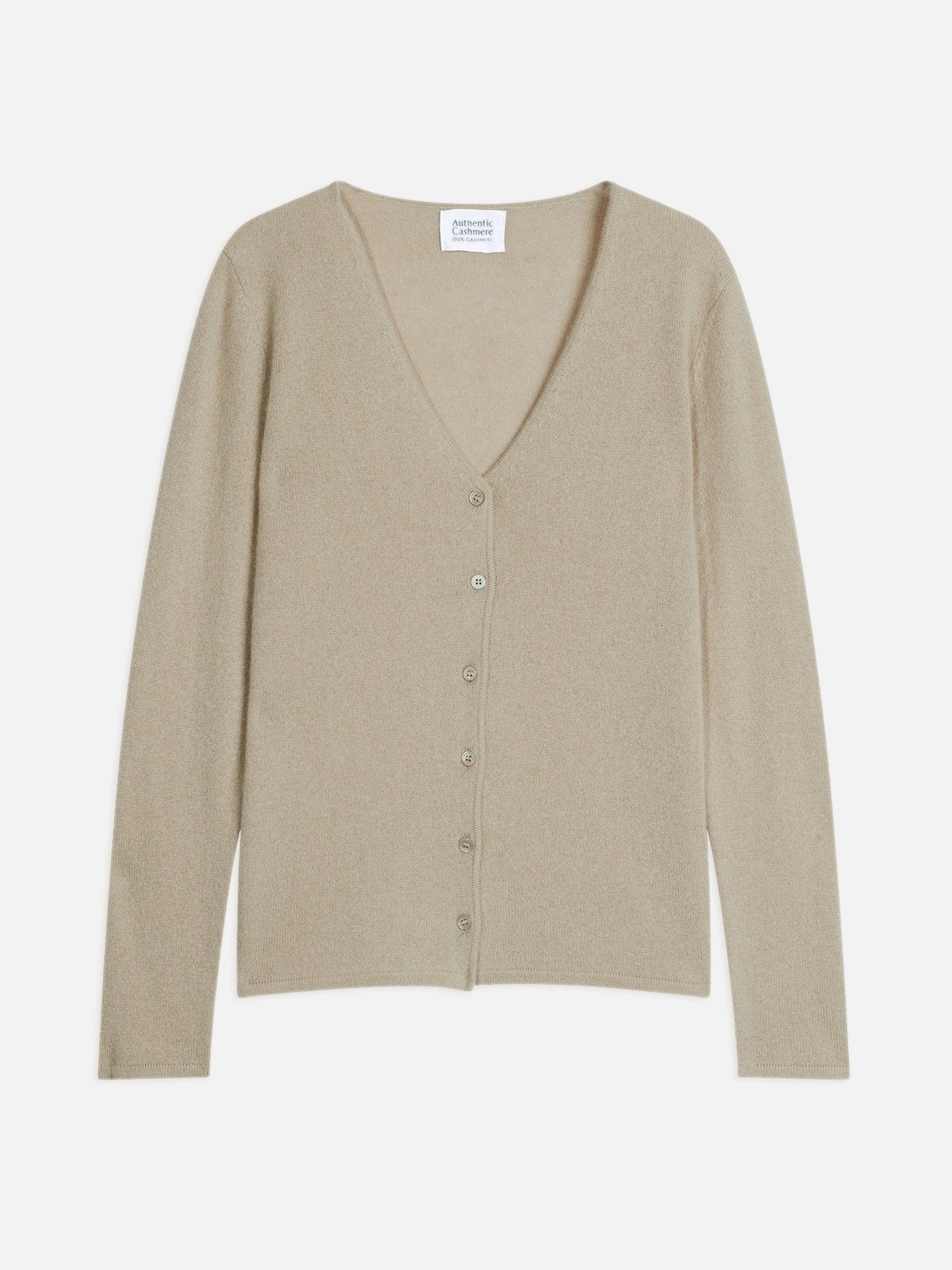chalais cardigan col v olive 100% cachemire