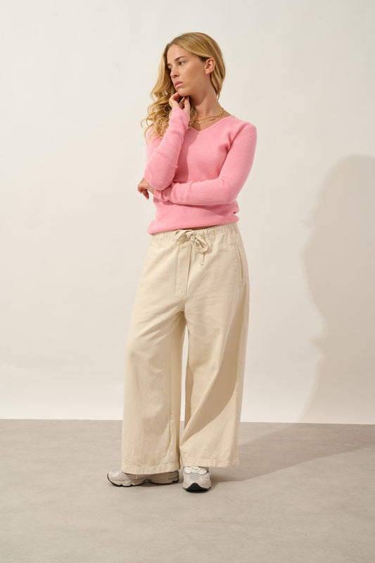 chelsea pull col v 4 fils malabar 100% cachemire