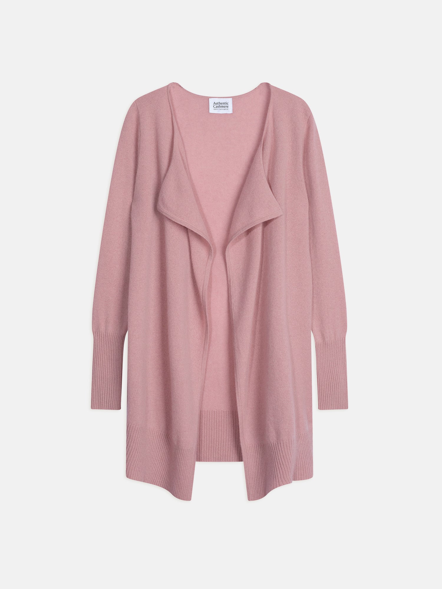 CHÉSERY veste longue bois de rose 100% cachemire