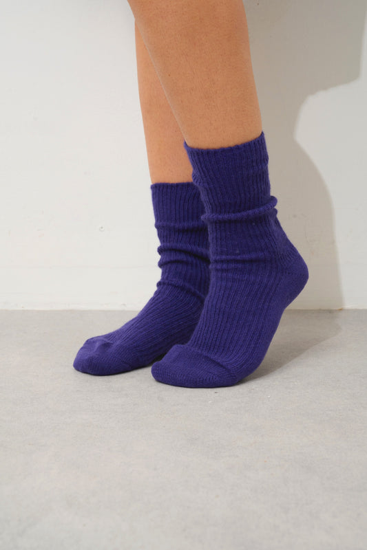 CHEWILA chaussettes 4 fils purple 100% cachemire