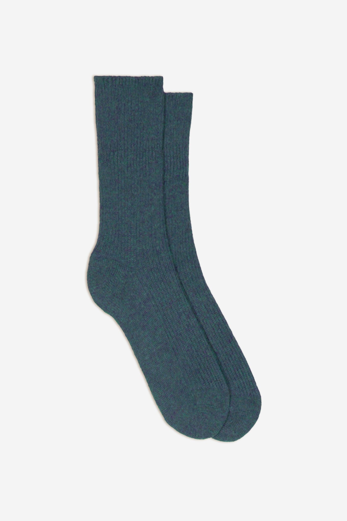 chewila chaussettes 4 fils vert canard chiné 100% cachemire