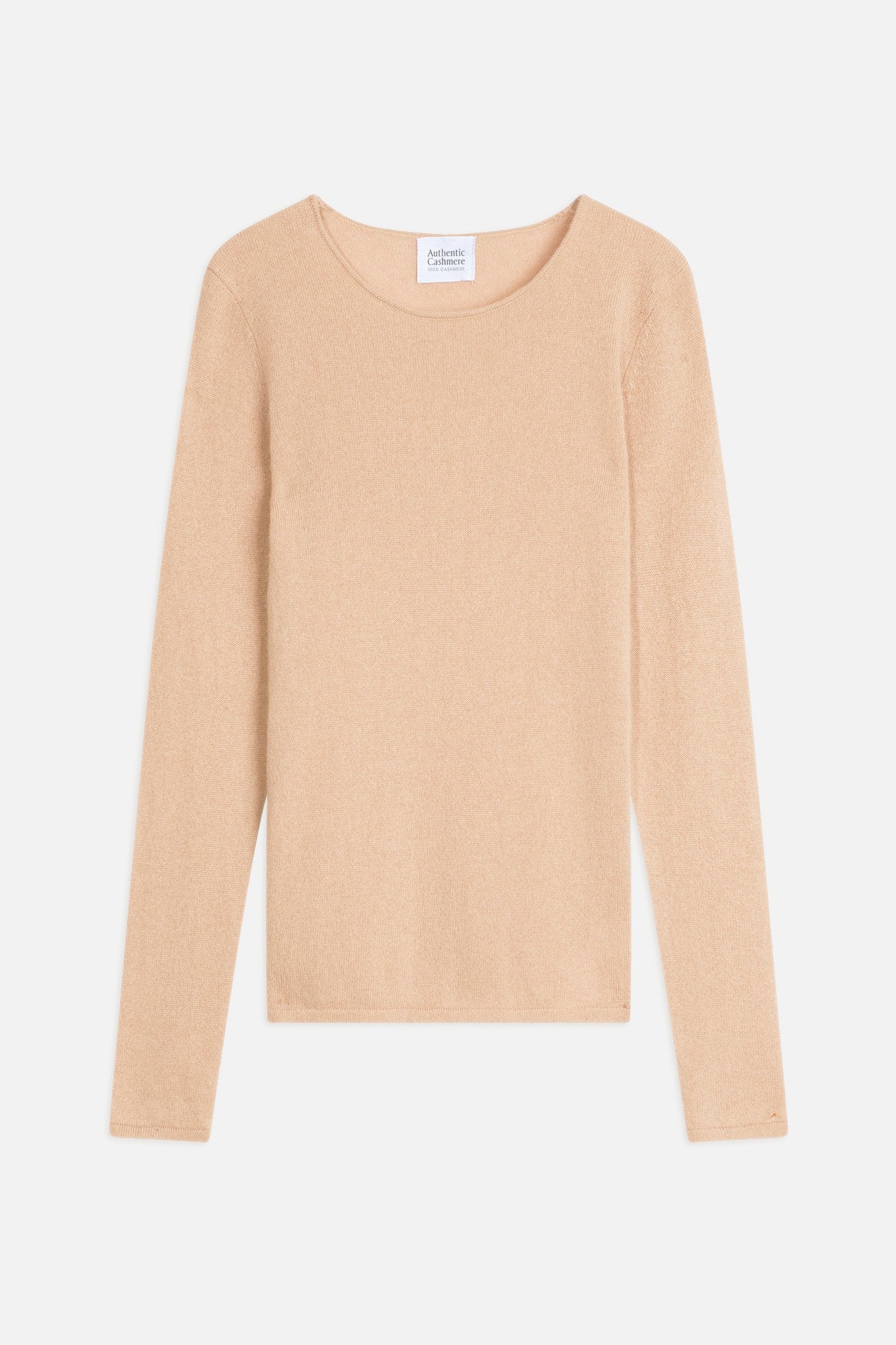 criou pull col bateau beige 100% cachemire