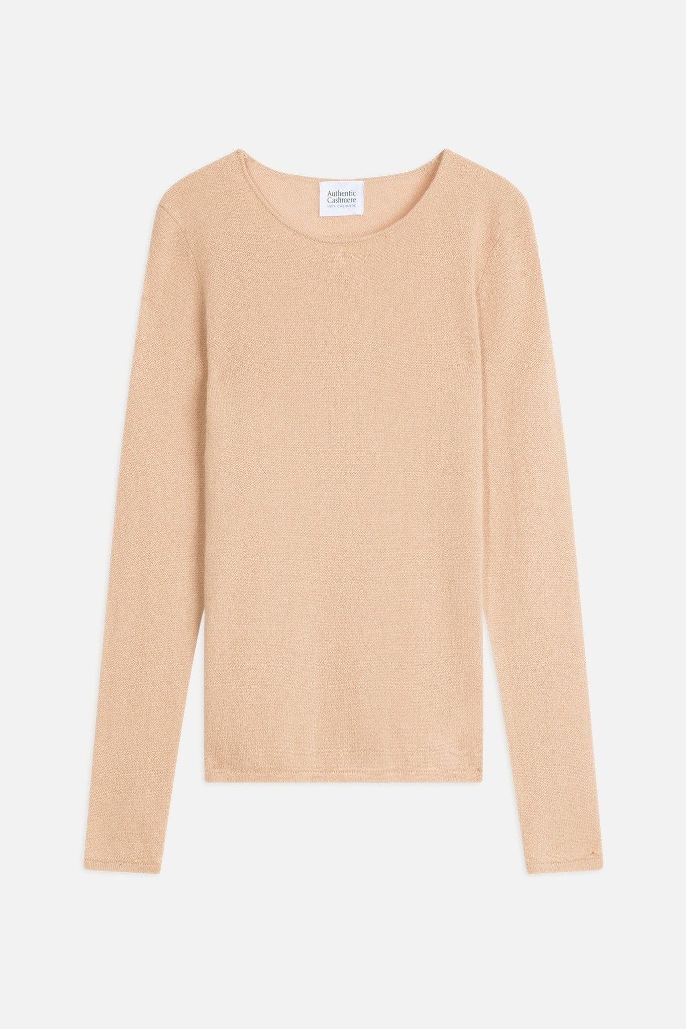 criou pull col bateau beige 100% cachemire