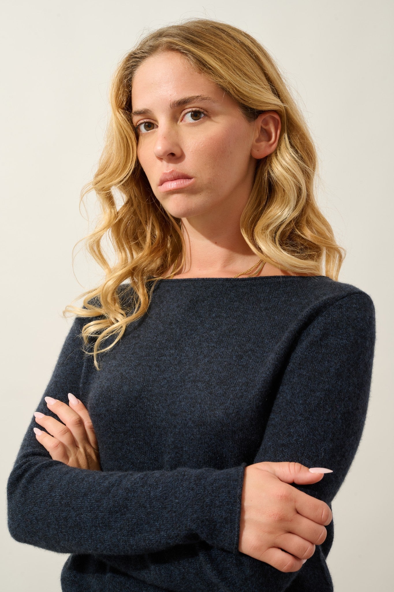 criou pull col bateau caviar 100% cachemire