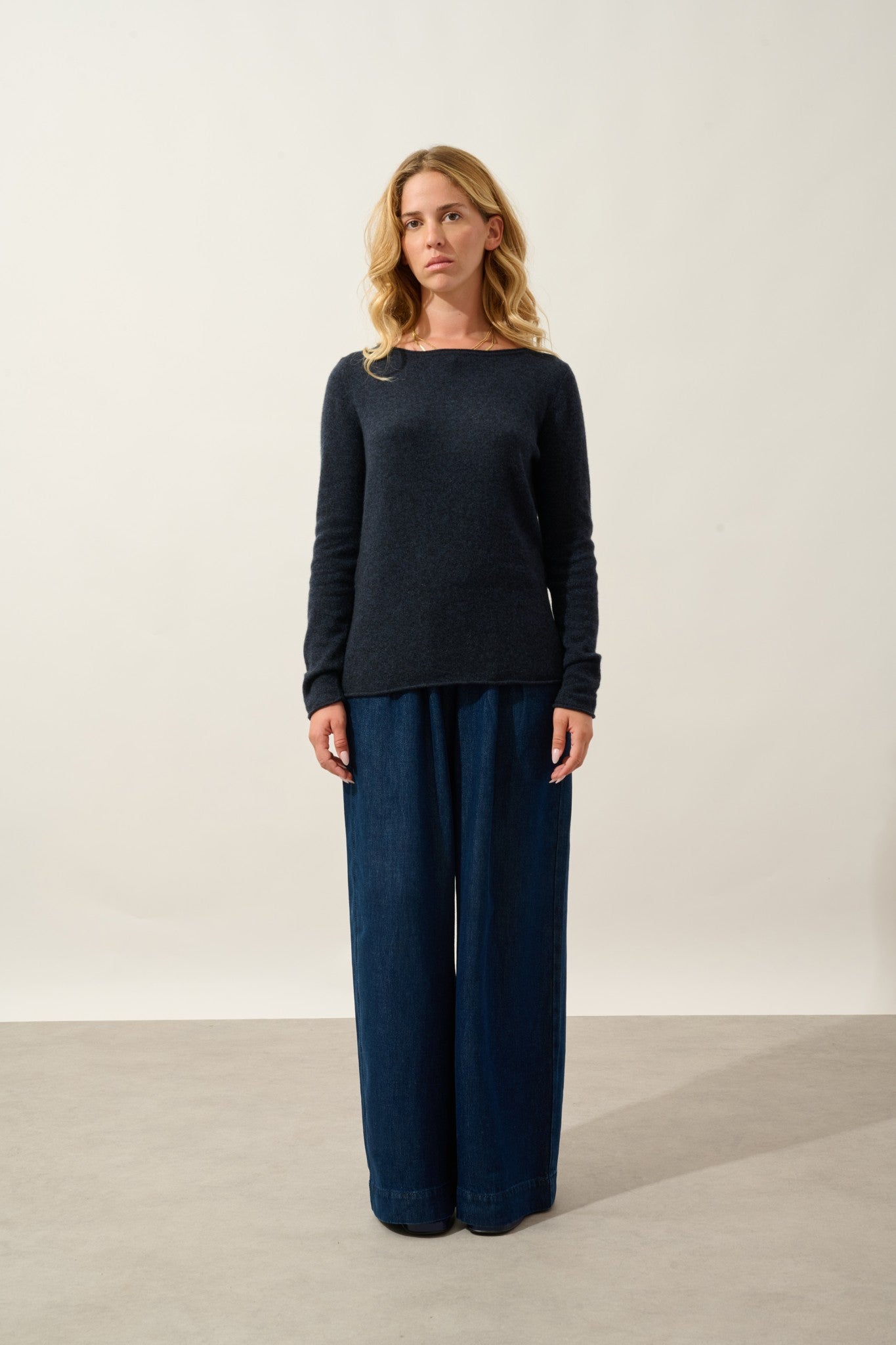 criou pull col bateau caviar 100% cachemire