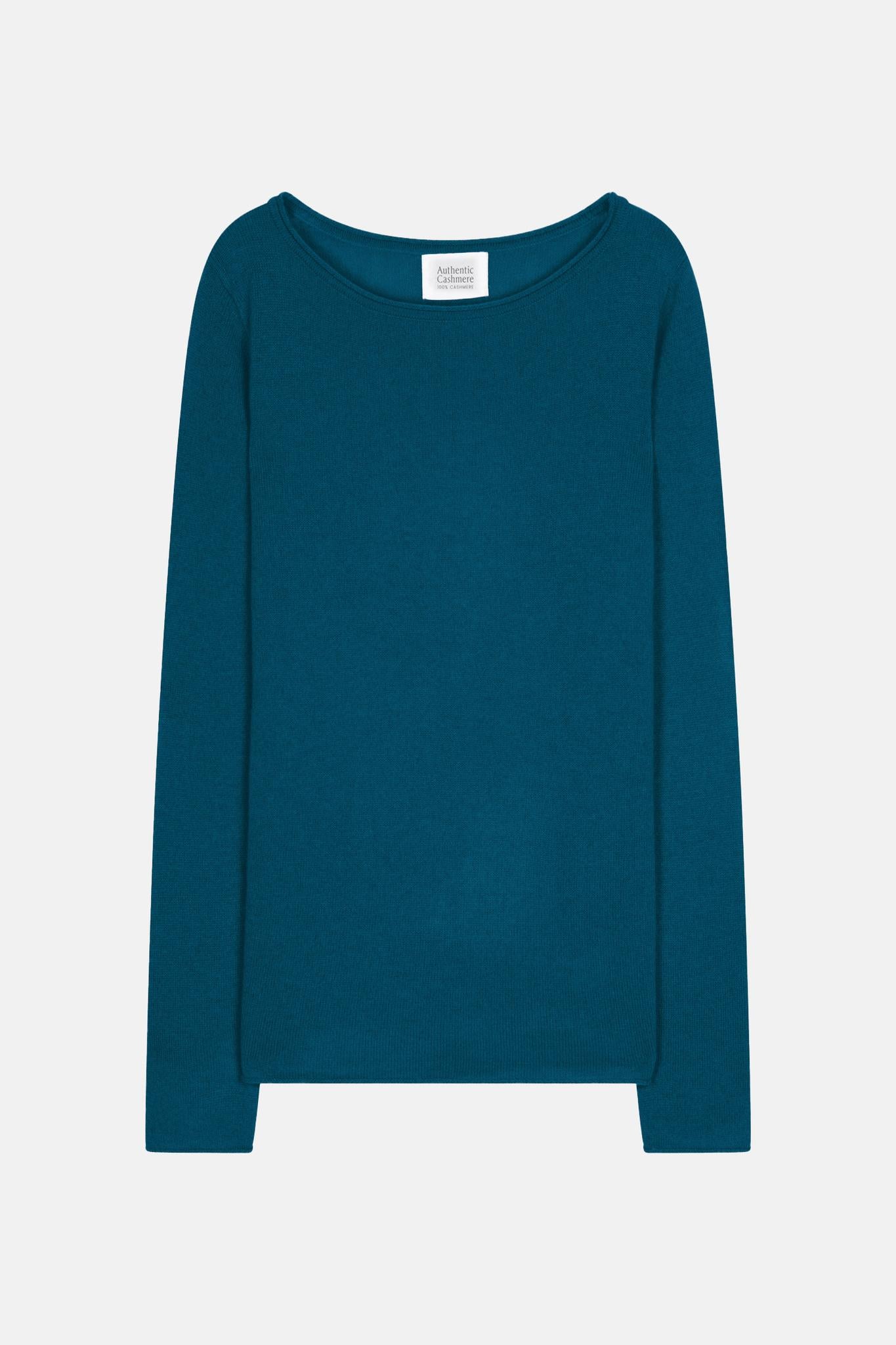 CRIOU peacock boat-neck sweater 100% cashmere