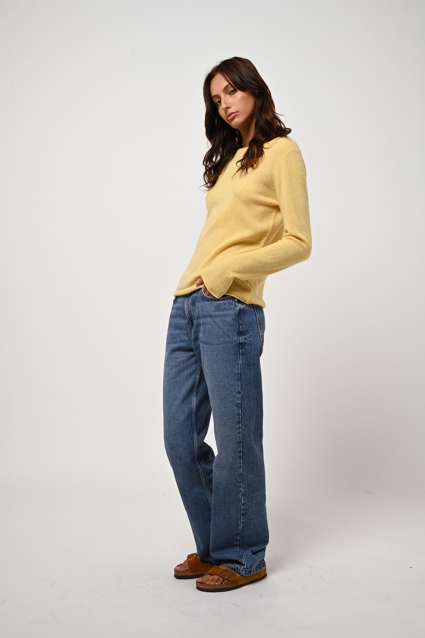 CRIOU boat-neck sweater vanilla 100% cashmere