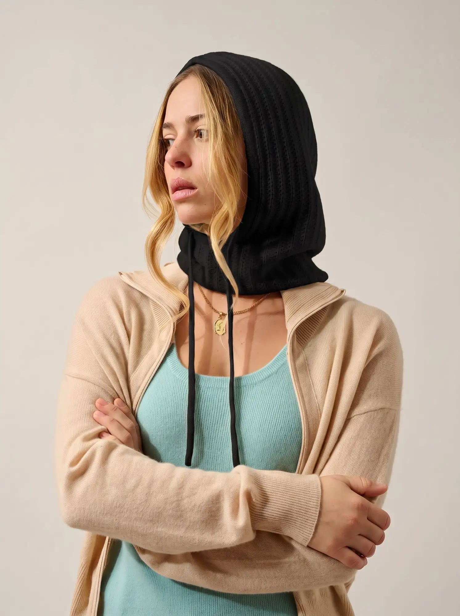 SILVAN Cagoule 8 Fils Noir