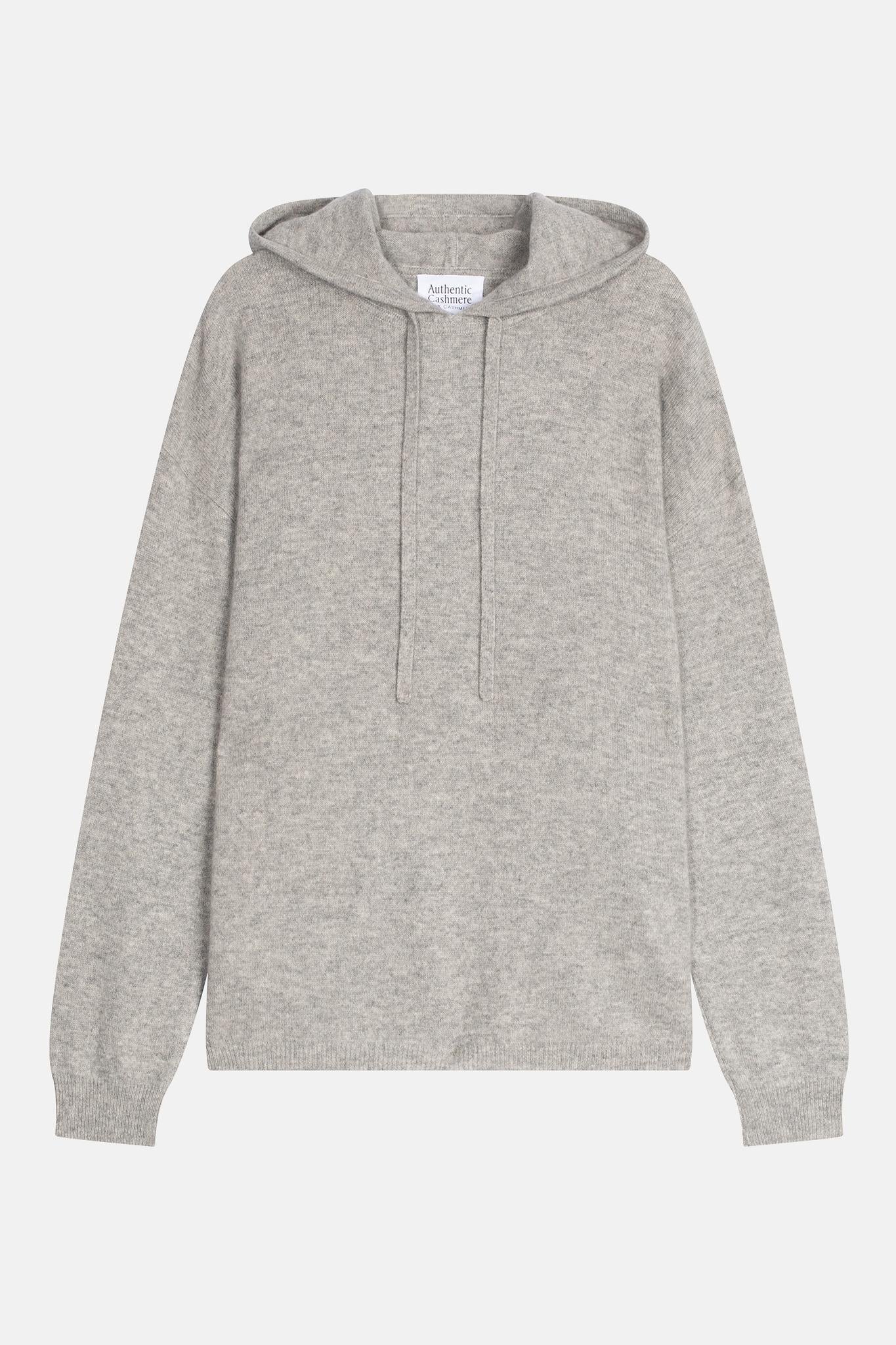 DORTE pull capuche nuage chiné 100% cachemire