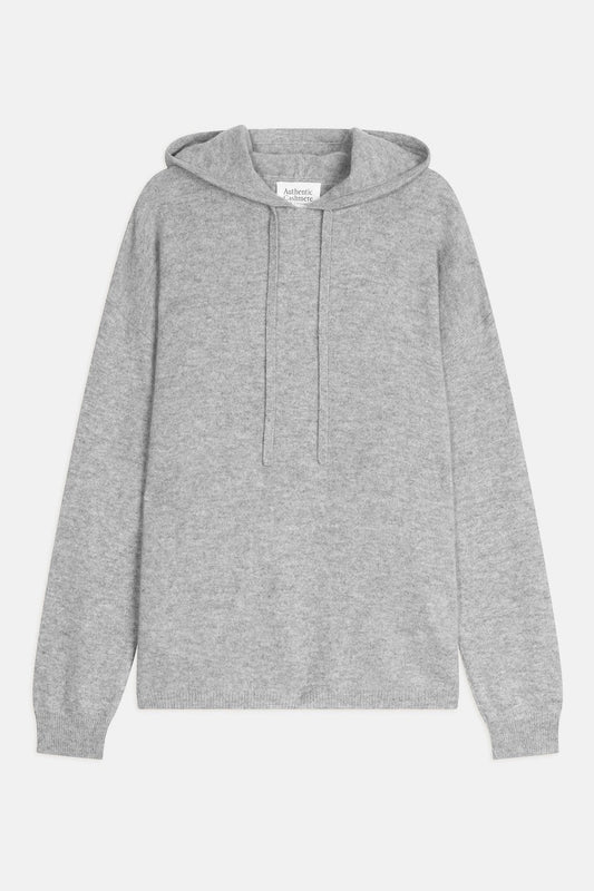 dorte pull capuche nuage chiné 100% cachemire