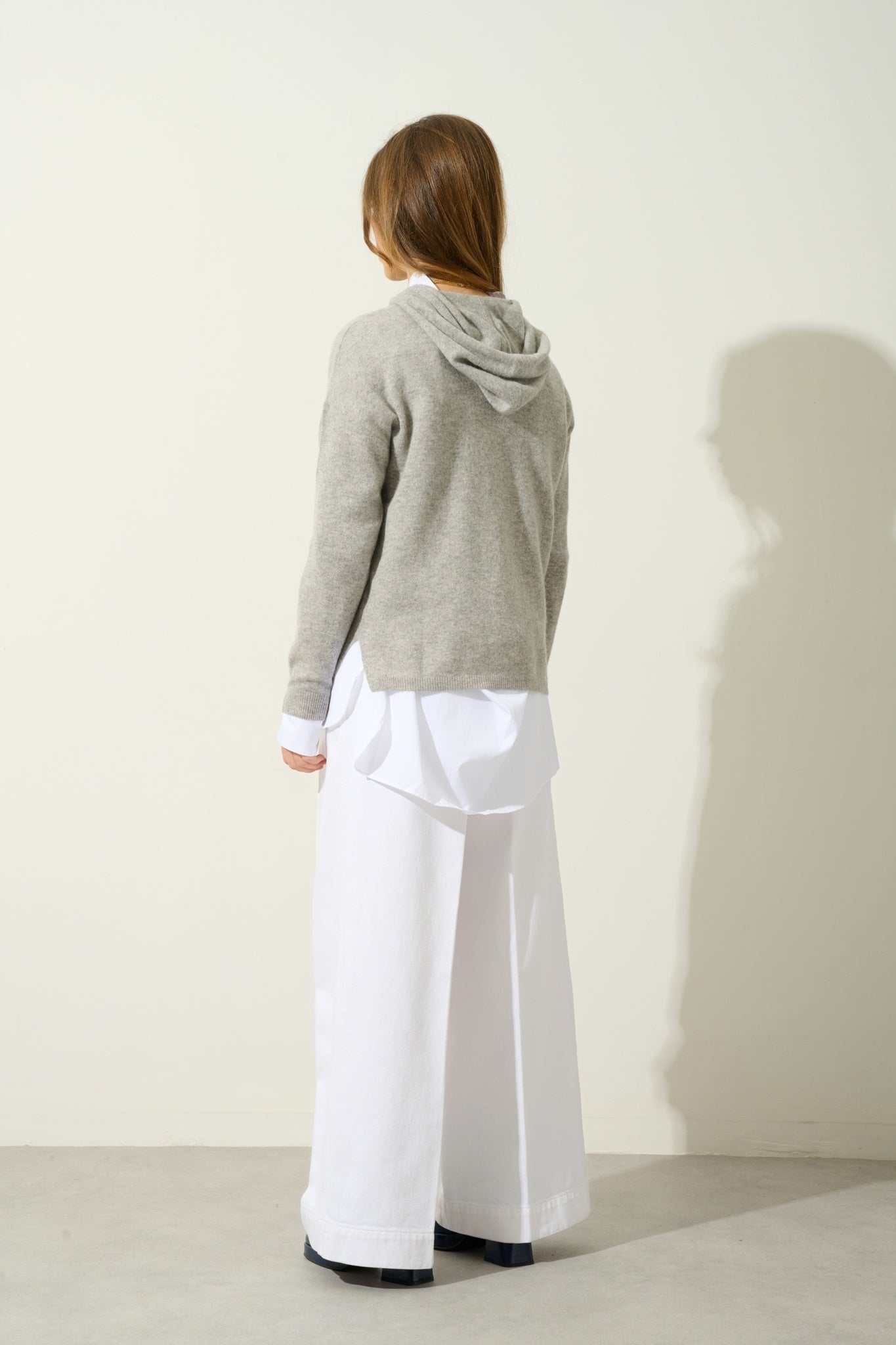 DORTE Kapuzenpullover Wolke meliert 100% Kaschmir