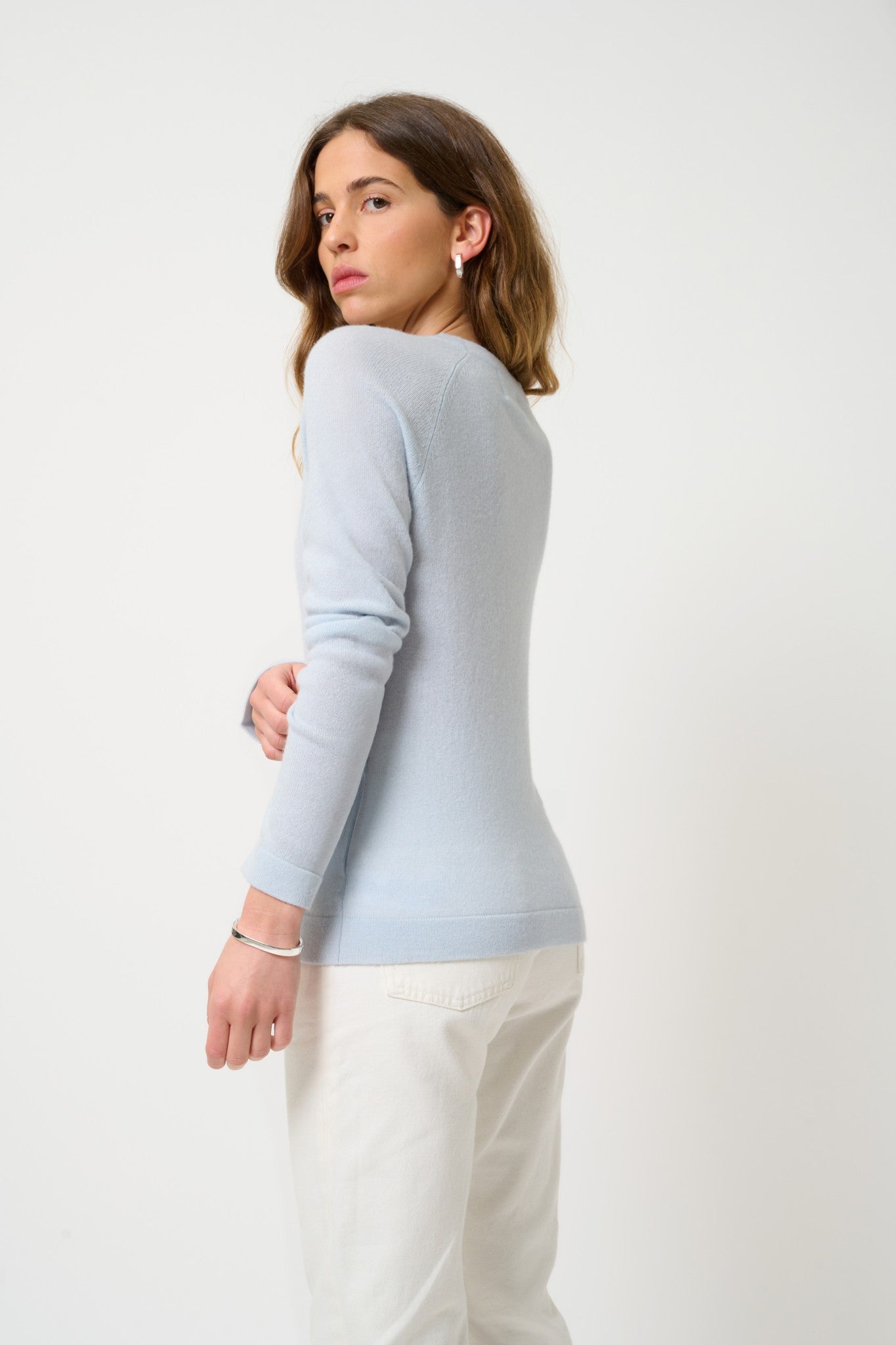 ecrin pull col rond givre 100% cachemire