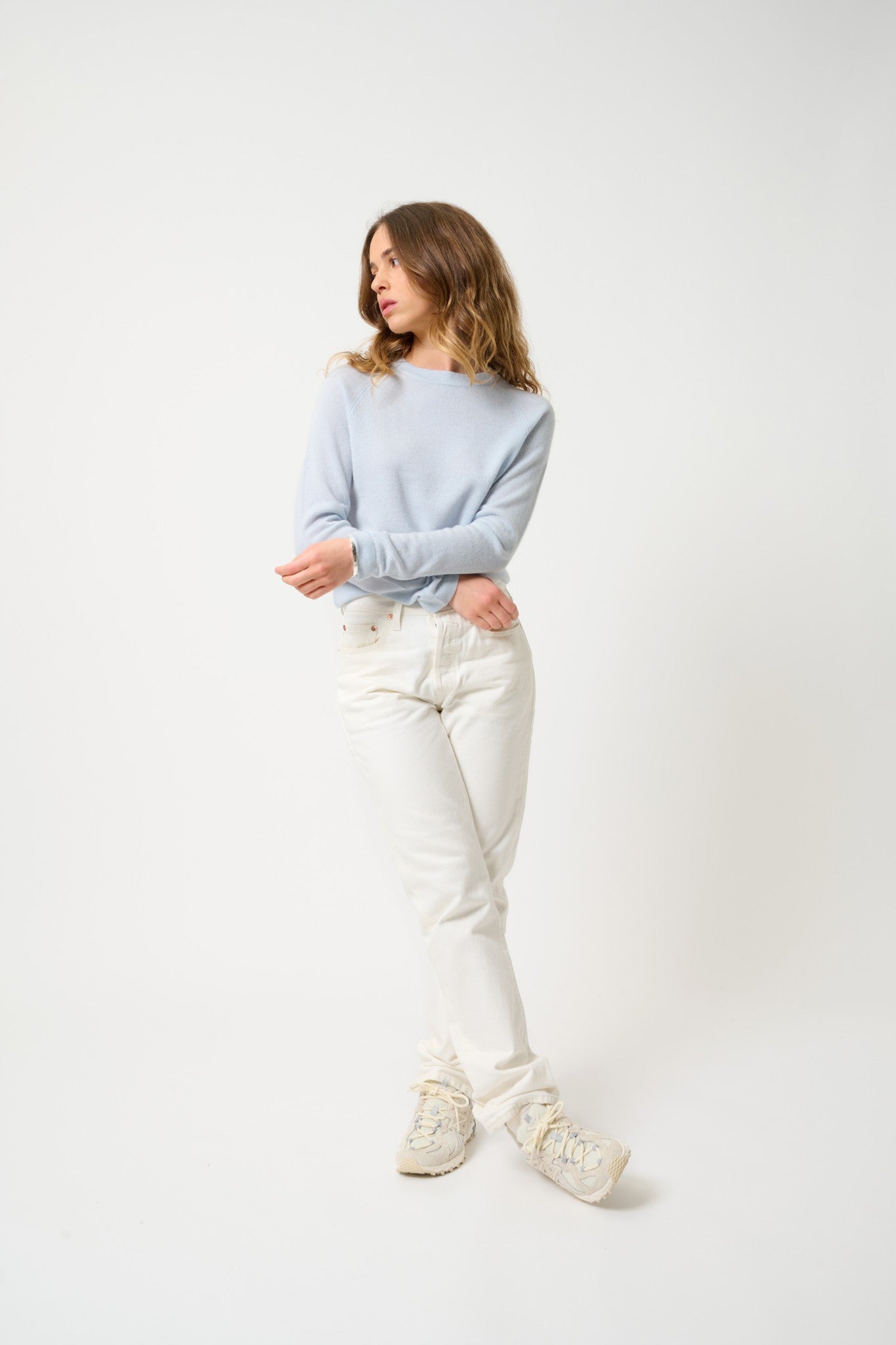 ecrin pull col rond givre 100% cachemire