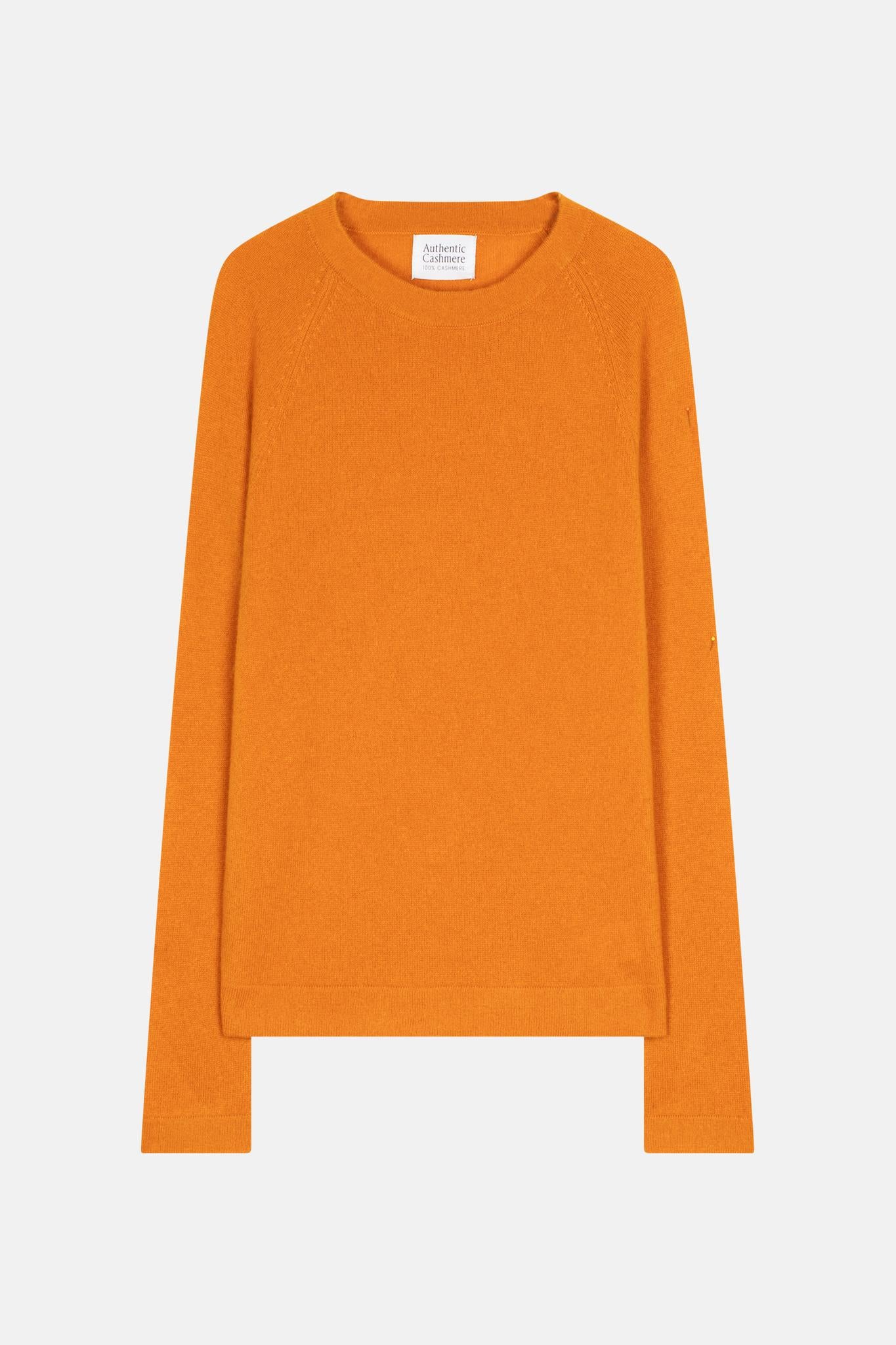 ECRIN pull col rond ocre 100% cachemire