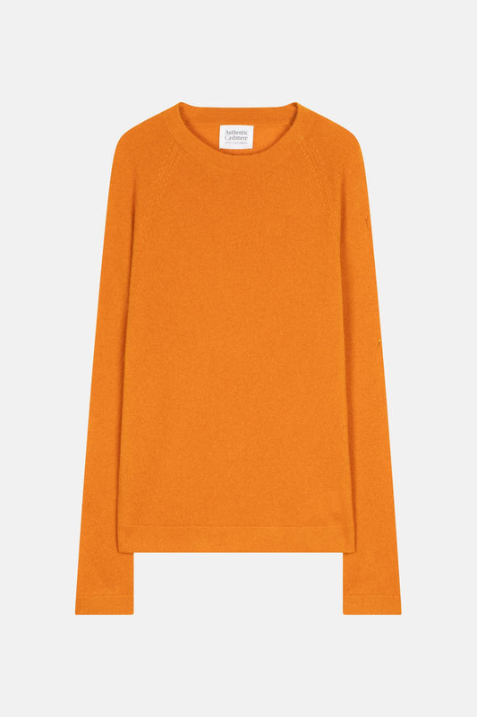 ECRIN pull col rond ocre 100% cachemire