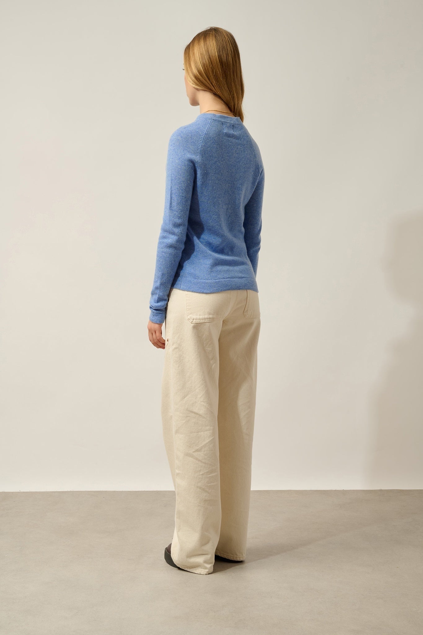 ECRIN Himmel Rundhalspullover 100% Kaschmir