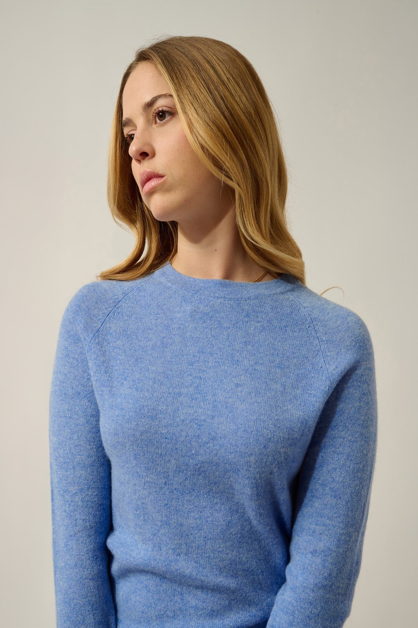 ECRIN Himmel Rundhalspullover 100% Kaschmir
