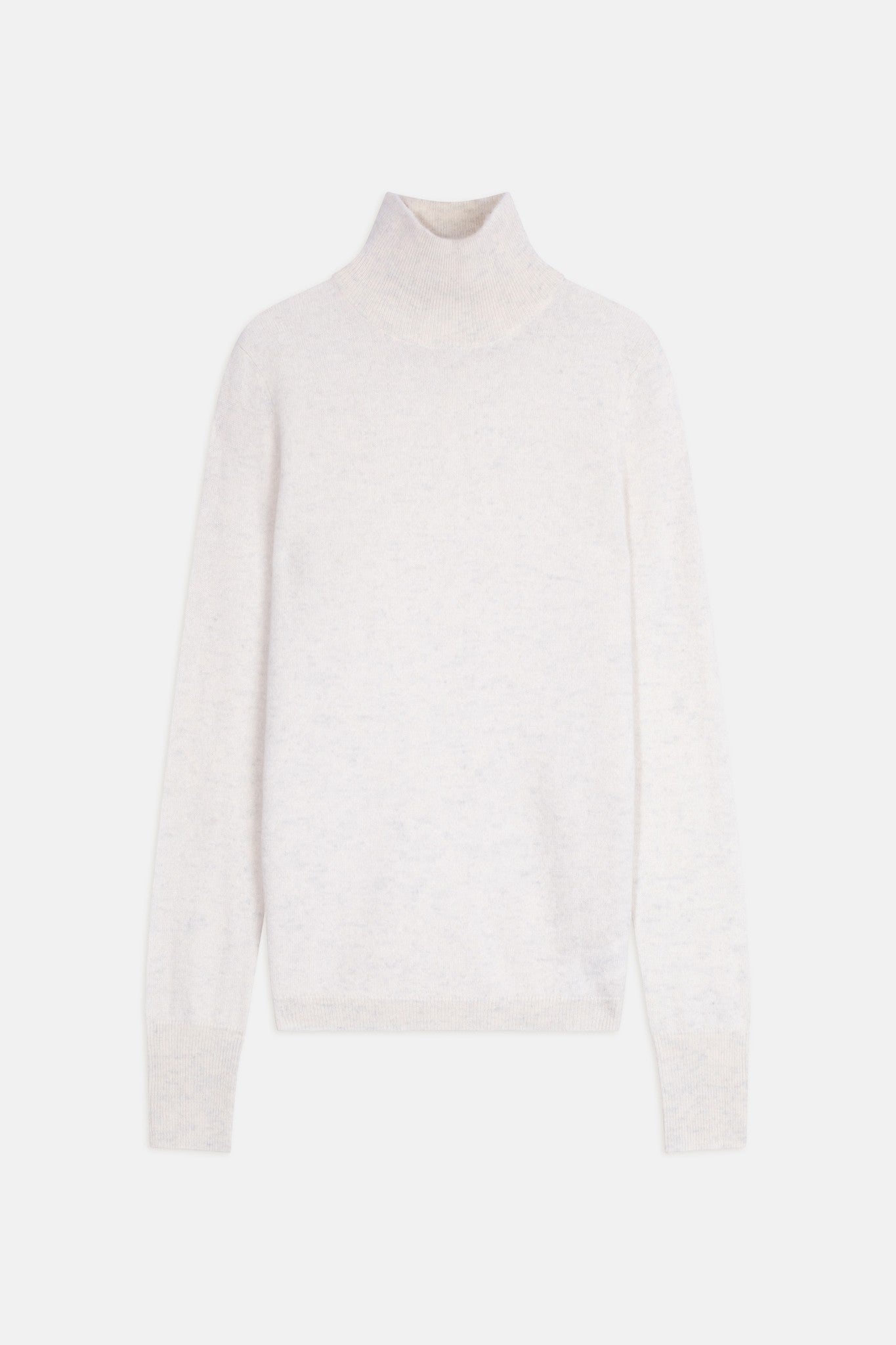 eileen pull col roulé blanc chiné 100% cachemire