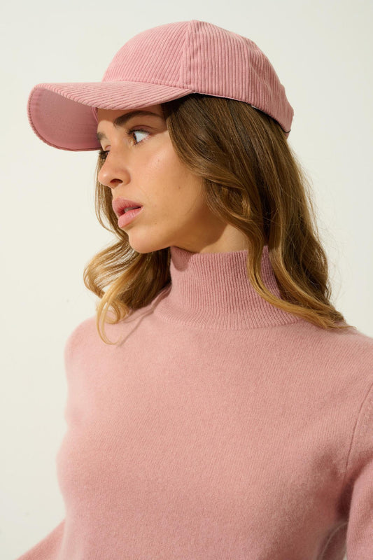 EILEEN pull col roulé bois de rose 100% cachemire