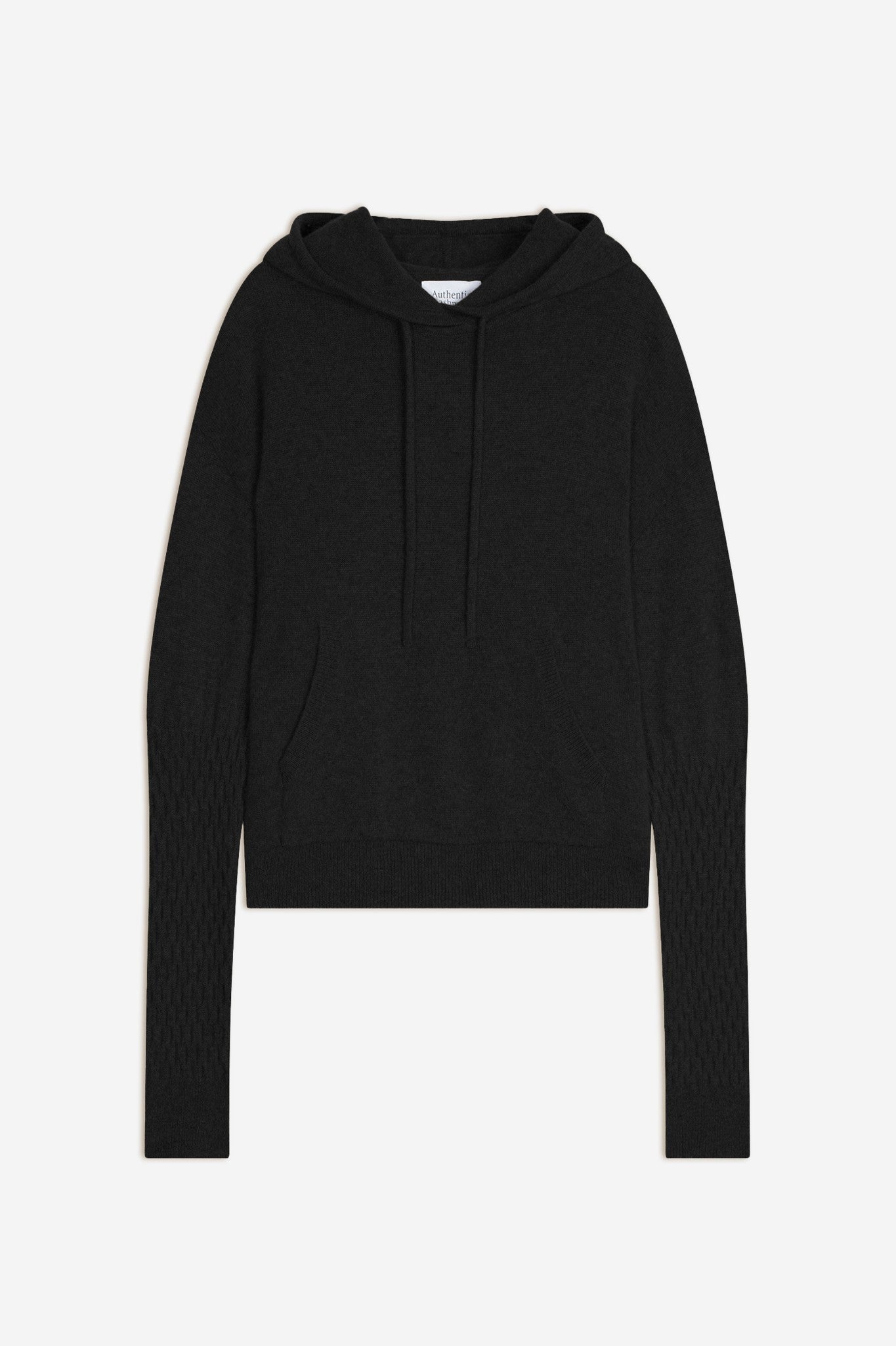 elowen pull capuche noir 100% cachemire