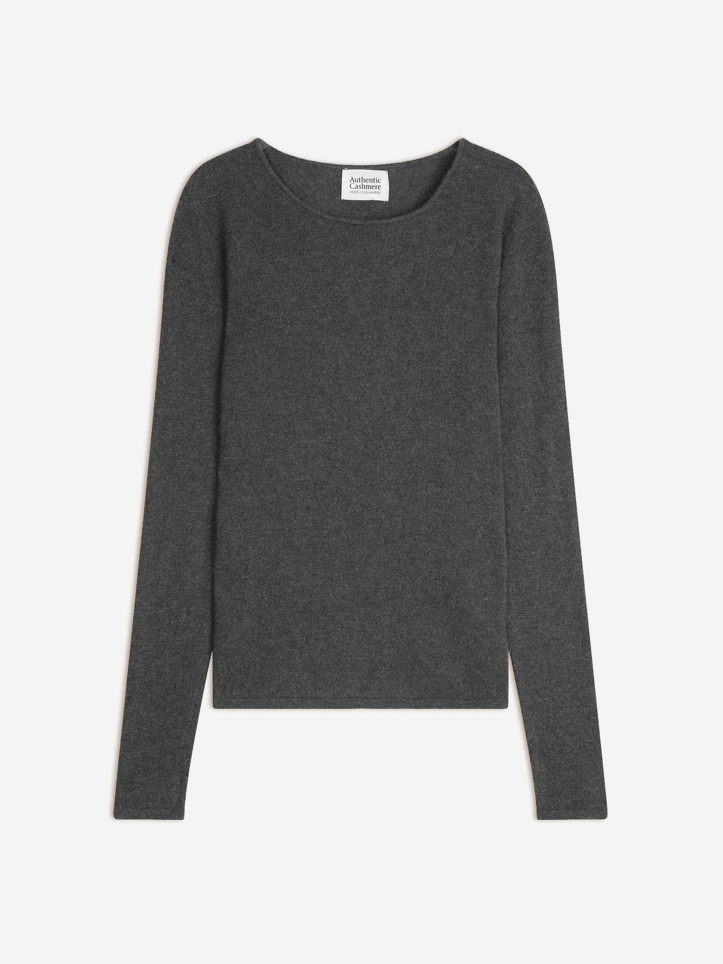 EPÉNA Pullover mit Rundhalsausschnitt anthrazit meliert 100% Kaschmir