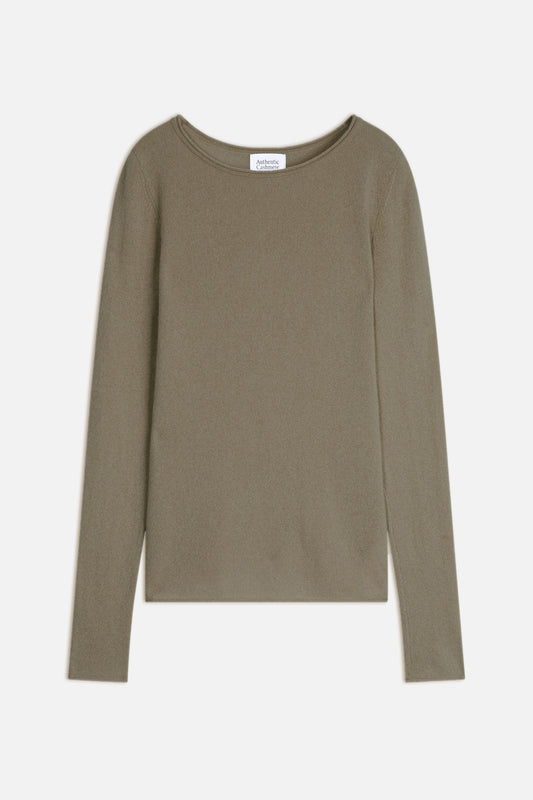 epéna pull col rond army 100% cachemire