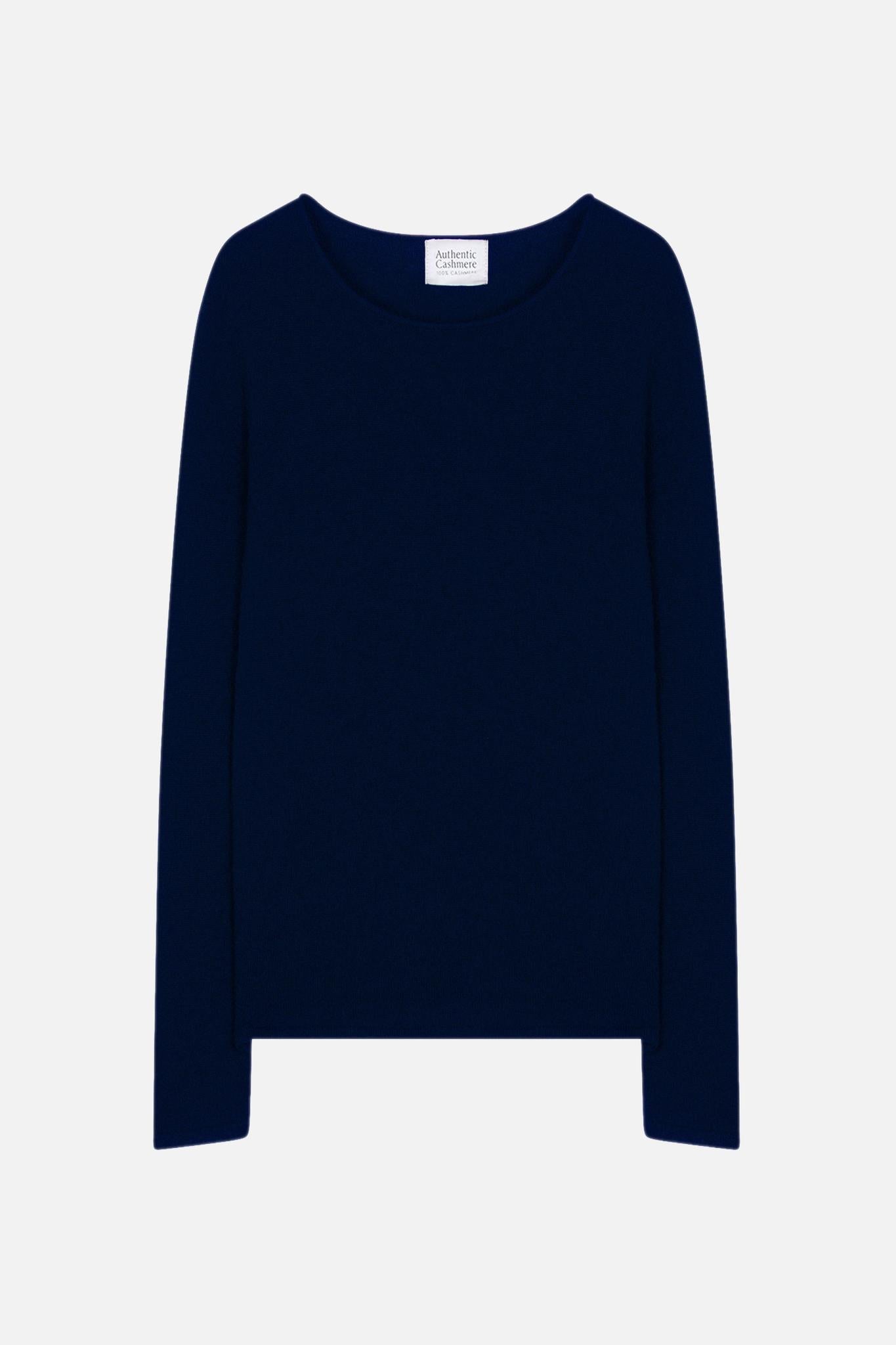 EPÉNA Pullover mit Rundhalsausschnitt navy 100% Kaschmir