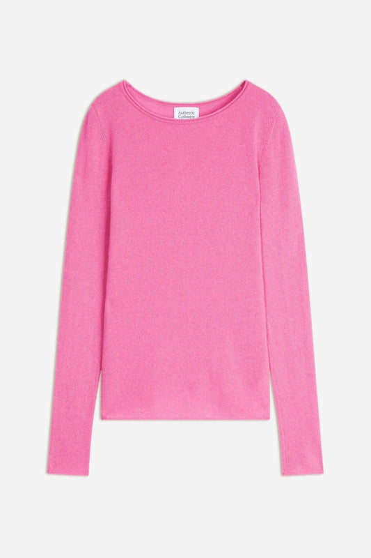 epéna pull col rond rose 100% cachemire