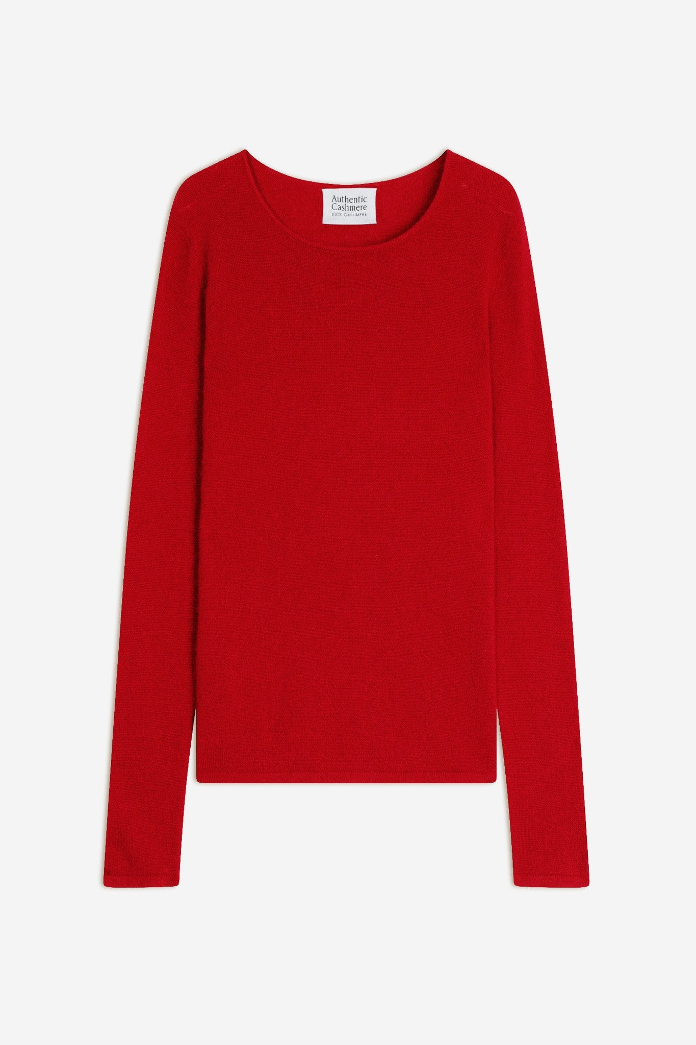 epéna pull col rond rouge 100% cachemire