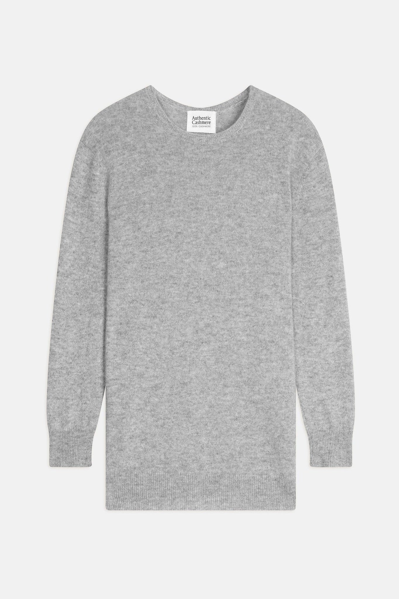 ESTARIS Pullover Rundhalsausschnitt geknöpft Rücken Wolke meliert 100% Kaschmir