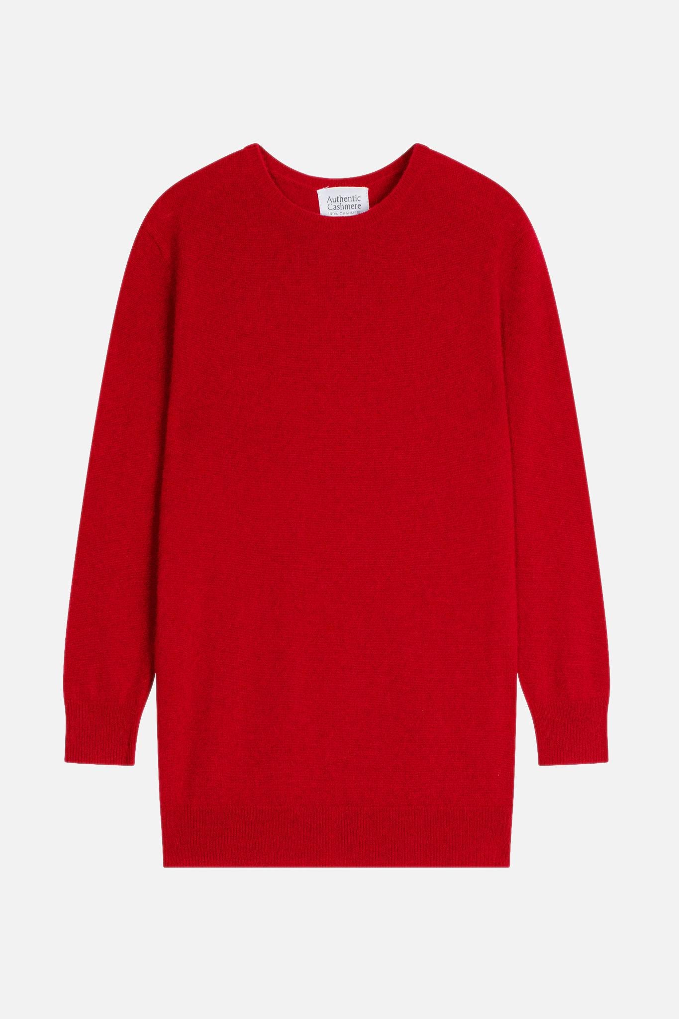 ESTARIS round-neck button-down sweater red 100% cashmere
