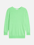 ESTARIS pull col rond boutonné dos tilleul 100% cachemire