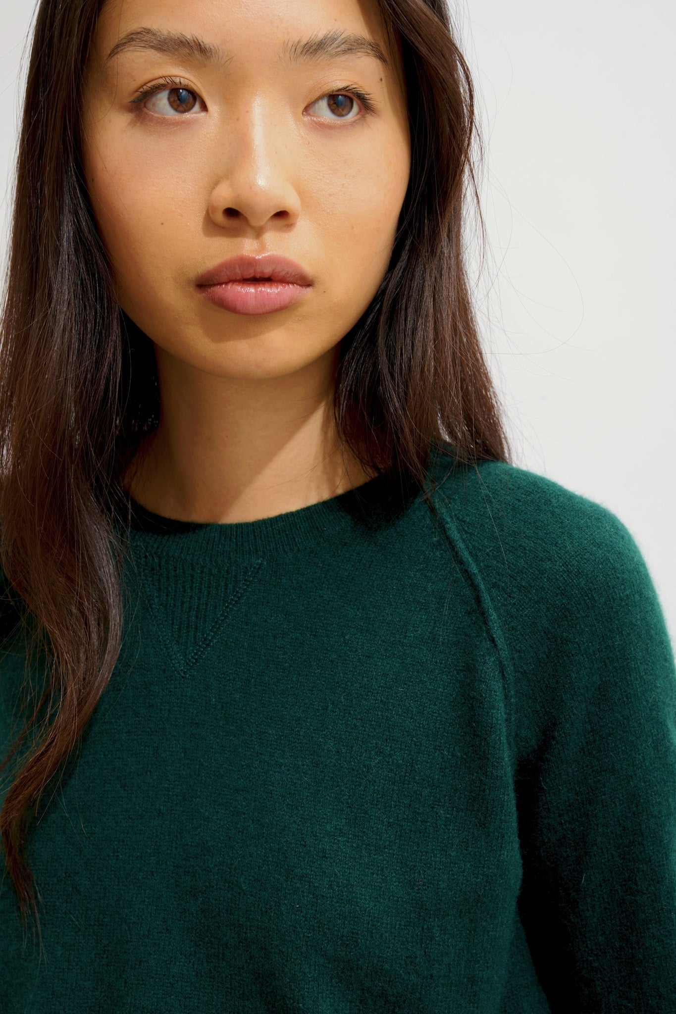 ETRET pull col rond cyprès 100% cachemire