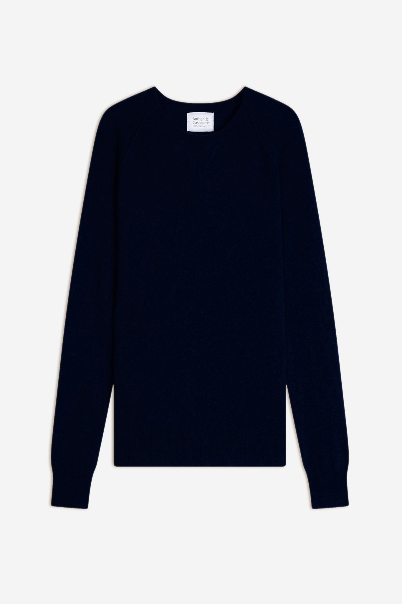 etret pull col rond navy 100% cachemire
