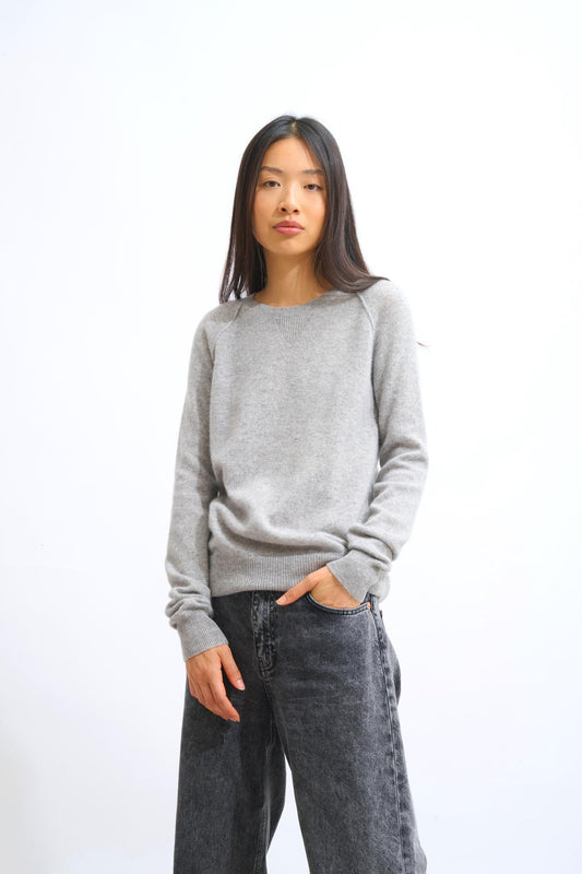 ETRET cloudy mottled round-neck sweater 100% cashmere