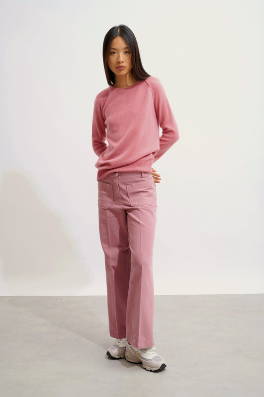 ETRET petal round-neck sweater 100% cashmere