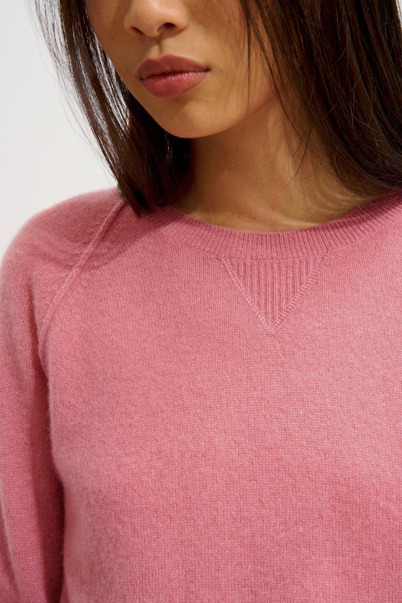 ETRET pull col rond pétale 100% cachemire