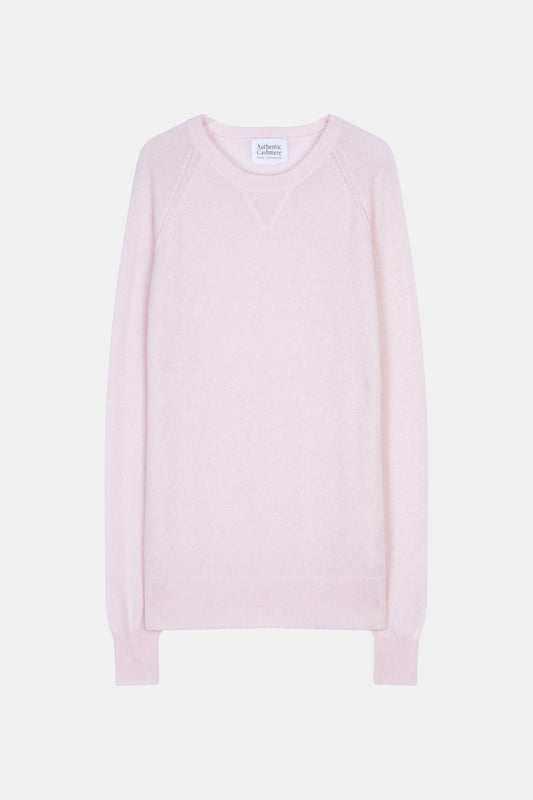 ETRET round-neck powder sweater 100% cashmere