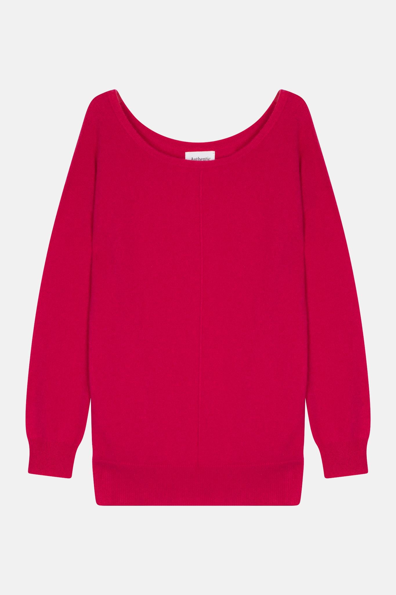 FARAUT pull col rond fuchsia 100% cachemire