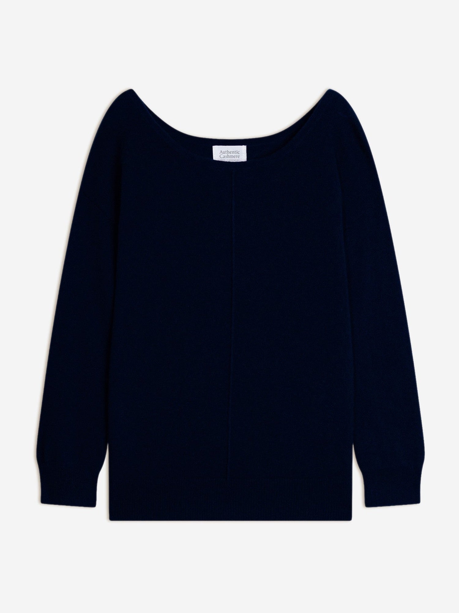 faraut pull col rond navy 100% cachemire