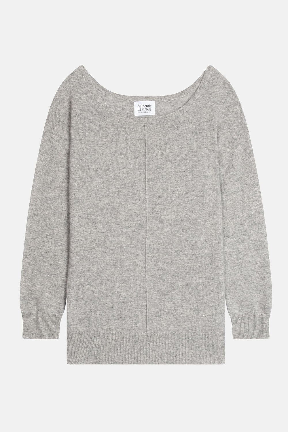 FARAUT pull col rond nuage chiné 100% cachemire