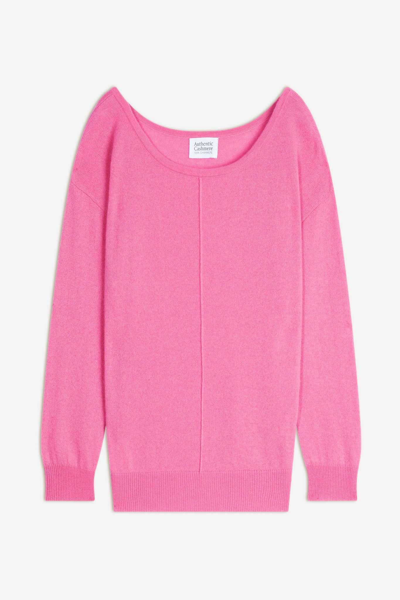 faraut pull col rond rose 100% cachemire