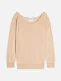 FARAUT pull col rond sable 100% cachemire