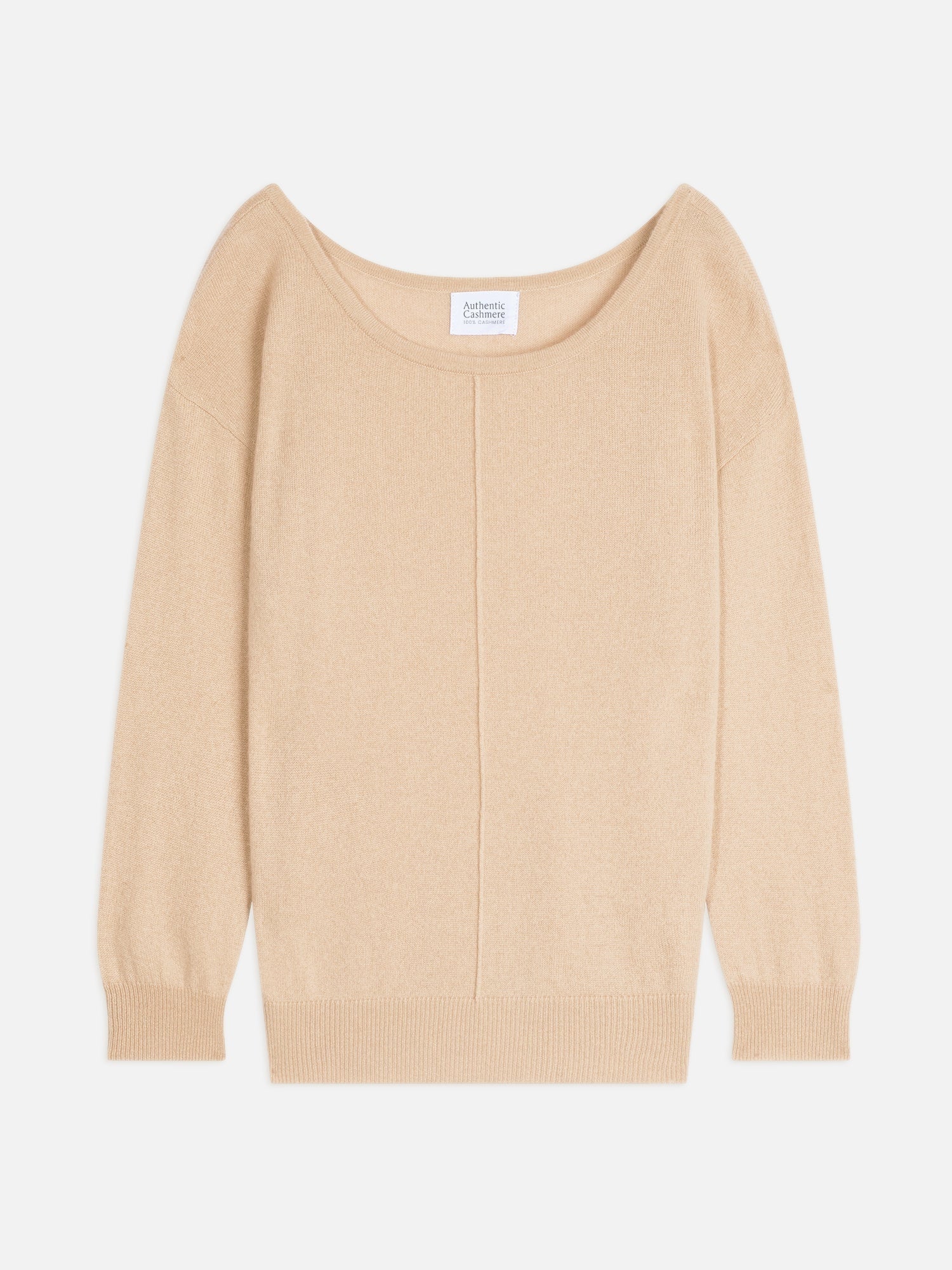 FARAUT pull col rond sable 100% cachemire