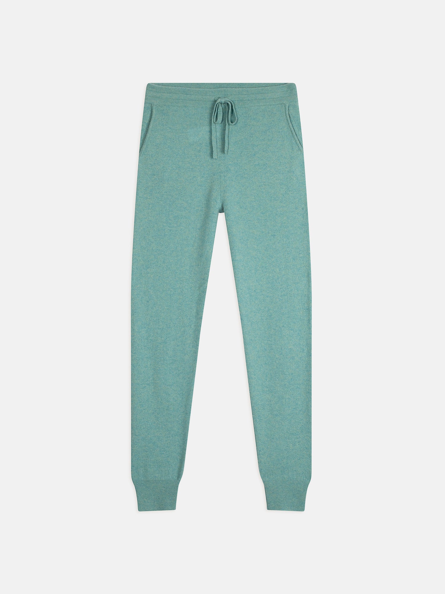 FERRAND jogging vert chiné 100% cachemire