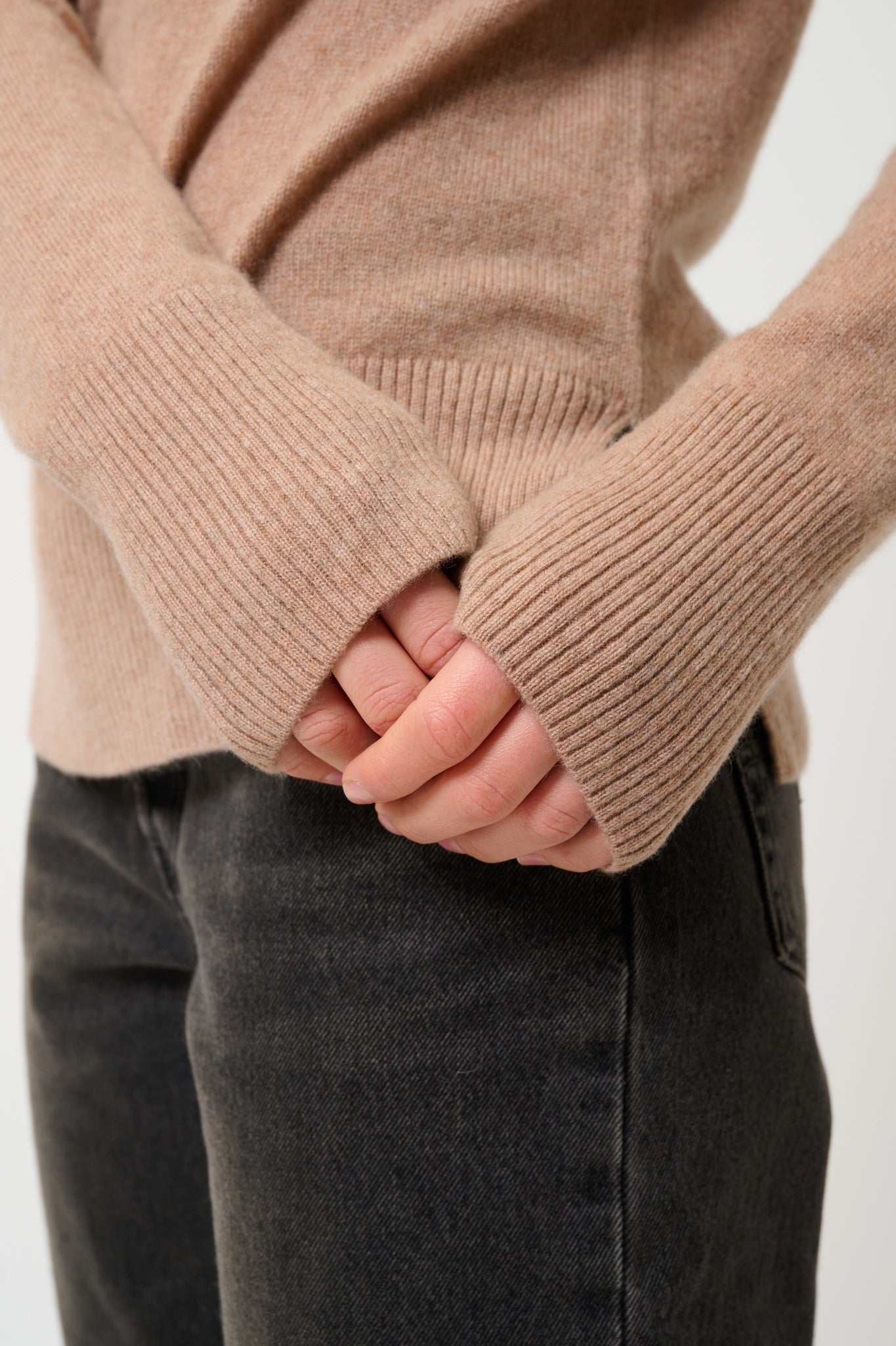 FORNET turtleneck sweater camel mottled 100% cashmere